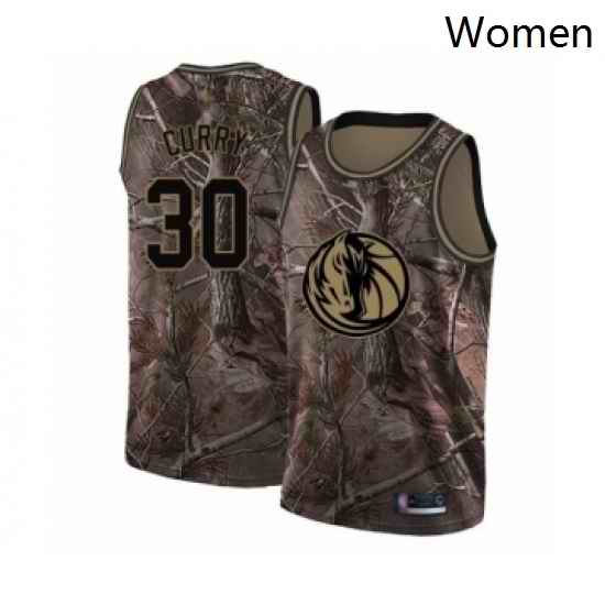 Womens Dallas Mavericks 30 Seth Curry Swingman Camo Realtree Collection Basketball Jersey